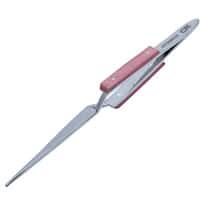 Cole-Parmer Stainless Steel Tweezers, Reverse Action, Fiber Grip, 165mm