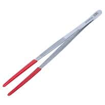 Cole-Parmer Stainless Steel Tweezers, PVC Coated Tips, Serrated Grip, 203mm