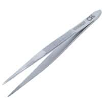 Cole-Parmer Stainless Steel Tweezers, Med Sharp, Serrated, 76mm