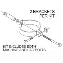 Mounting Bracket Kit for Liquid/Solids In-Line Separators, 1/2" to 3/4" Inlet/Outlet
