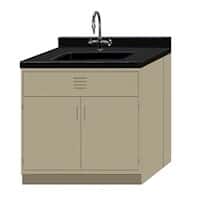 Cole-Parmer Complete Sink and Cabinet Assembly, 4'