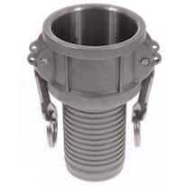 Female Cam X 2-in Hose Barb Adapter, SS - Stainless Steel