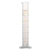 Cole-Parmer Graduated Cylinder, Class B, To Deliver, 50 mL, Red Stripe