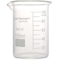 Cole-Parmer Low-Form Beaker, Glass, 100 mL; 12/PK