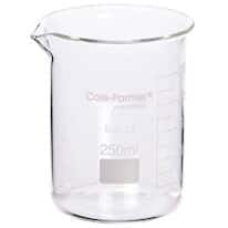 Cole-Parmer Low-Form Beaker, Glass, Griffin Style, Graduated, 150 mL; 12/Pk