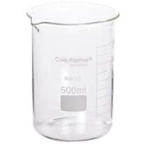 Cole-Parmer Low-Form Beaker, Glass, Griffin Style, Graduated, 800 mL; 6/Pk
