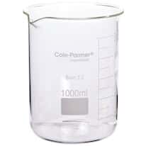 Cole-Parmer Low-Form Beaker, Glass, Griffin Style, Graduated, 5000 mL