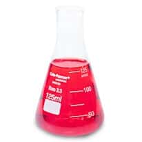 Cole-Parmer Glass Erlenmeyer Flasks, Graduated, Heavy Rim, 125 mL (4 oz); 12/Pk