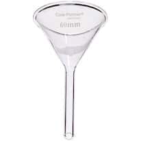 Cole-Parmer Short Stem Funnel, Glass, 50 mm dia; 12/PK