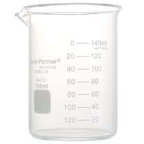 Cole-Parmer Plus Griffin Low-Form Beaker, Glass, 150 mL; 12/PK