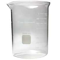 Cole-Parmer Plus Griffin Low-Form Beaker, Glass, 2000 mL; 2/PK