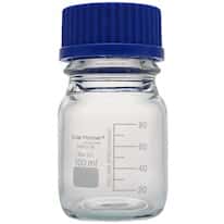 Cole-Parmer Glass Media Bottles, Class A, Round, 100 mL (3.4 oz); 10/Pk