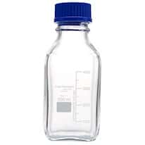 Cole-Parmer Glass Media Bottles, Class A, Square, 500 mL (16.9 oz); 10/PK