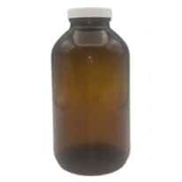 Cole-Parmer Wide-Mouth Packer Bottle, Amber Glass, 1000mL (34 oz); 12/CS