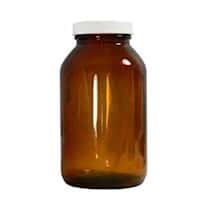 Cole-Parmer Wide-Mouth Packer Bottle, Amber Glass, 2500mL (17 oz); 12/CS