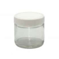 Cole-Parmer Straight-Sided Round Jar, Clear Glass, 60mL (2 oz ); 24/CS