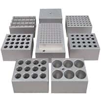 Cole-Parmer Heating Block, Single Wide, Aluminum, 4 x 33 mm dia Tubes