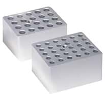 Cole-Parmer Heating Block, Flat Bottom, Aluminum, 20 x 12 mm dia Vials