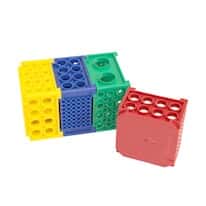 Cole-Parmer 4-Way Revolver Workstation Tube Rack, PP, Assorted Colors