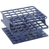 Cole-Parmer Durable Tube Rack, Half Size, POM, 13mm, 36-Place, Blue; 8/CS