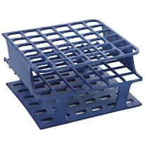 Cole-Parmer Durable Tube Rack, Half Size, POM, 16mm, 36-Place, Blue; 8/CS