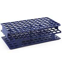 Cole-Parmer Durable Tube Rack, Full Size, POM, 13mm, 72-Place, Blue; 8/CS
