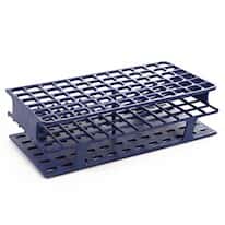 Cole-Parmer Durable Tube Rack, Full Size, POM, 16mm, 72-Place, Blue; 8/CS