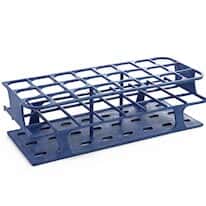 Cole-Parmer Durable Tube Rack, Full Size, POM, 30mm, 24-Place, Blue; 8/CS