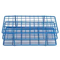 Cole-Parmer Coated Wire Tube Rack, 10-13mm, 6x12, Blue