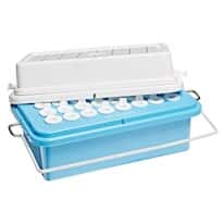 Cole-Parmer Mini-Cooler, -20°C, 0.5-2mL, Gel Lid, 32-Place, Blue