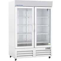 Cole-Parmer Standard Refrigerator, 2 Glass Doors, 1°C to 10°C, 49 cubic ft, 120V