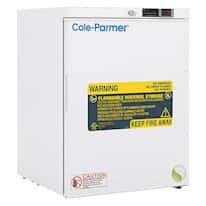 Cole-Parmer Standard Flammable Storage Undercounter Refrigerator, Solid Door, 1°C to 10°C, 4 cubic ft, 120V