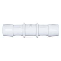 Cole-Parmer Hose Barb Fitting, Straight Union, White Nylon, Cleanroom Packed, 3/16" ID; 10/Pk