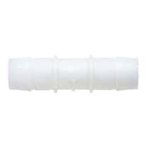 Cole-Parmer Hose Barb Fitting, Straight Union, Natural Kynar®, Cleanroom Packed, 5/16" ID; 10/Pk