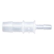 Cole-Parmer Hose Barb Fitting, Straight Reducer, Animal-Derivative-Free Polypropylene, Cleanroom Packed, 1/4" ID x 1/16" ID; 10/Pk