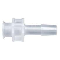 Cole-Parmer Luer to Hose Barb Fitting, Straight Adapter, Animal-Derivative-Free Polypropylene, Cleanroom Packed, Large Bore Female Luer x 1/4" ID; 10/Pk