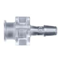 Cole-Parmer Luer to Hose Barb Fitting, Straight Adapter, CrystalVu™, Cleanroom Packed, Large Bore Female Luer x 5/16" ID; 10/Pk