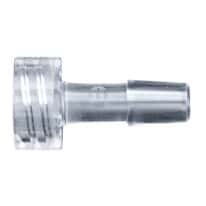 Cole-Parmer Luer to Hose Barb Fitting, Straight Adapter, CrystalVu™, Cleanroom Packed, Large Bore Male Luer x 1/4" ID; 10/Pk