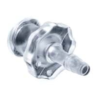 Cole-Parmer Luer to Hose Barb Fitting, Straight Adapter, CrystalVu™, Cleanroom Packed, Female Luer x 5/32" ID; 10/Pk