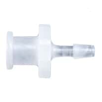 Cole-Parmer Luer to Hose Barb Fitting, Straight Adapter, Natural Kynar®, Cleanroom Packed, Female Luer x 5/32" ID; 10/Pk