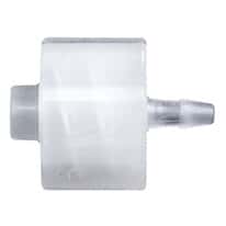 Cole-Parmer Luer to Hose Barb Fitting, Straight Adapter, Natural Kynar®, Cleanroom Packed, Male Luer x 1/16" ID; 10/Pk