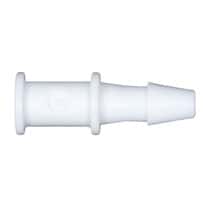 Cole-Parmer Hose Barb to Plug Fitting, Straight Adapter, Animal-Derivative-Free Polypropylene, Cleanroom Packed, 3/4" ID; 10/Pk