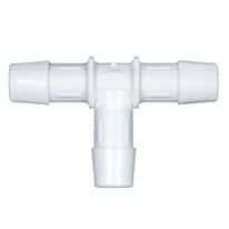 Cole-Parmer Hose Barb Fitting, Tee Union, White Nylon, Cleanroom Packed, 5/32" ID; 10/Pk