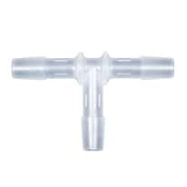 Cole-Parmer Hose Barb Fitting, Tee Union, Animal-Derivative-Free Polypropylene, Cleanroom Packed, 3/8" ID; 10/Pk