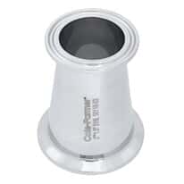 Cole-Parmer Fitting, 316L Stainless Steel, Straight, Concentric Sanitary Clamp Reducer, 2" x 1"; 1/Each