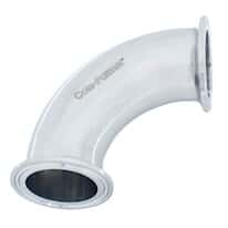 Cole-Parmer Fitting, 316L Stainless Steel, 90° Elbow, Sanitary Clamp Union, 2"; 1/Each