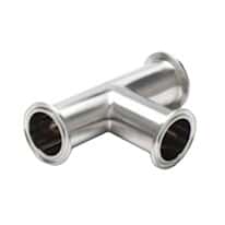 Cole-Parmer Fitting, 316L Stainless Steel, Tee, Sanitary Clamp Union, 2"; 1/Each