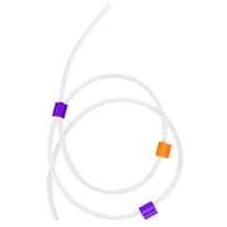 Cole-Parmer PVC 3-Stop Pump Tubing with Flared Ends, 2.54 mm, Purple/Orange; 12/Pk
