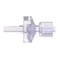 Cole-Parmer Luer Check Valve, Gamma-Stable Natural Polycarbonate, Male Slip x Locking Male; 10/Pk