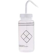 Cole-Parmer Safety Wash Bottle, LDPE, Vented, Self-Labeling, 500mL (16oz); 6/PK